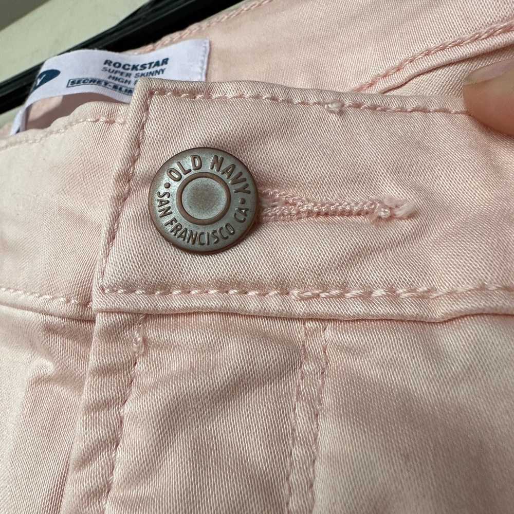 Old Navy Light Pink Straight Leg Jeans Size 16 NWT - Picture 8 of 11